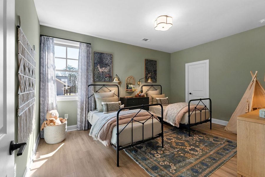 Representative furnished interior of a home built from the The Montclair by JW Collection in Lake Arrowhead, Waleska (Image 17).