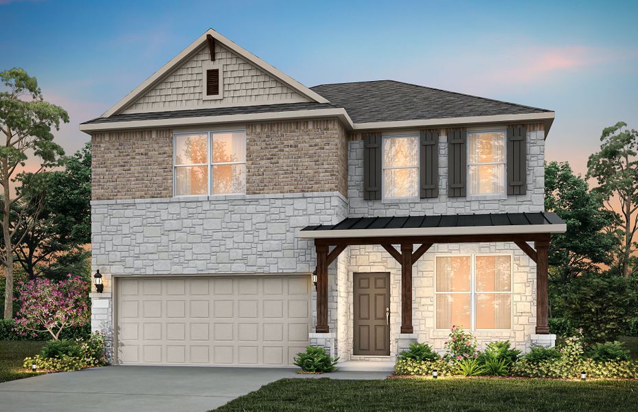 Representative exterior photo of a completed home built from the Puma by Pulte Homes in Parks of Village Creek, Burleson, TX (Image 25).