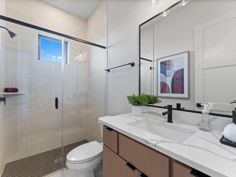 Downstairs bath with shower for your guest