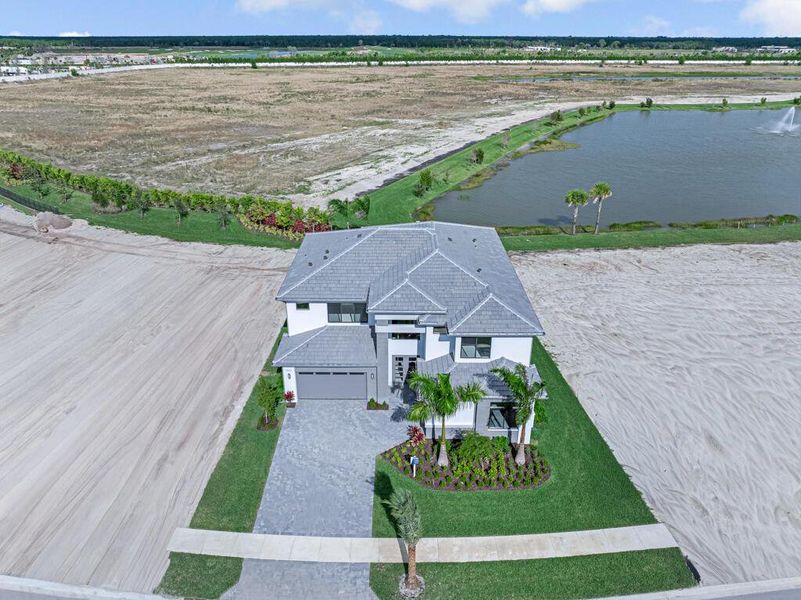 Exterior details and patio area of a home in Apex at Avenir, Palm Beach Gardens (Image 22). Exterior details and patio area of a home in Apex at Avenir, Palm Beach Gardens (Image 22).