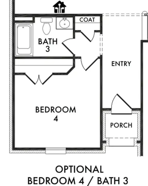 Bedroom 4/Bath 3 (eliminates Flex and Powder Bath) Bedroom 4/Bath 3 (eliminates Flex and Powder Bath)