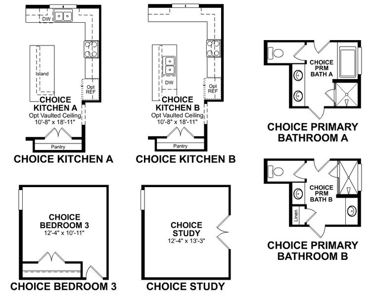2D floor plan layout for the Georgetown by Beazer Homes in Somerset, Myrtle Beach, SC (Image 4).