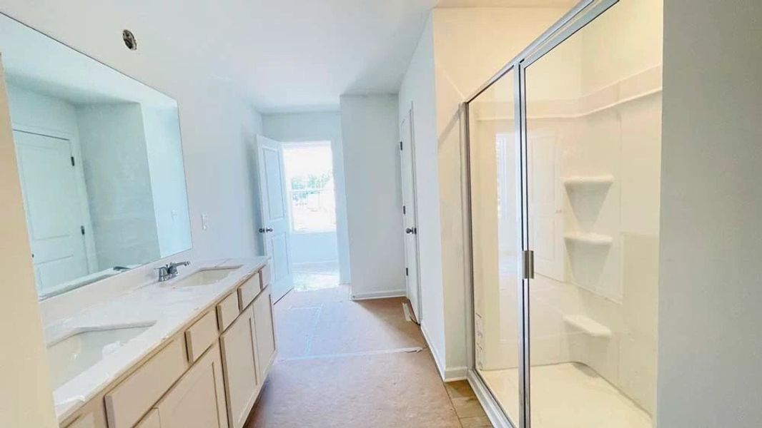 Primary Bathroom featuring Serene Collection Finishes Construction Progress