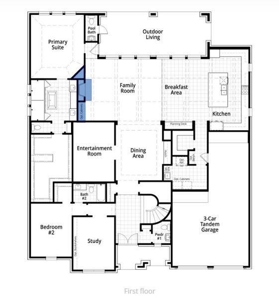 2D floor plan layout for the Ravenna Plan by Highland Homes in Cambridge Crossing: 74ft. lots, Celina, TX (Image 26). 2D floor plan layout for the Ravenna Plan by Highland Homes in Cambridge Crossing: 74ft. lots, Celina, TX (Image 26).