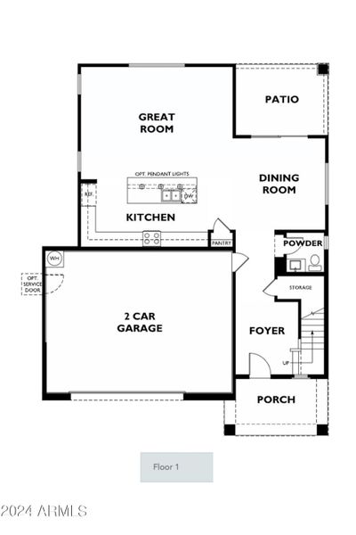 Floor Plan 3523, Floor 1