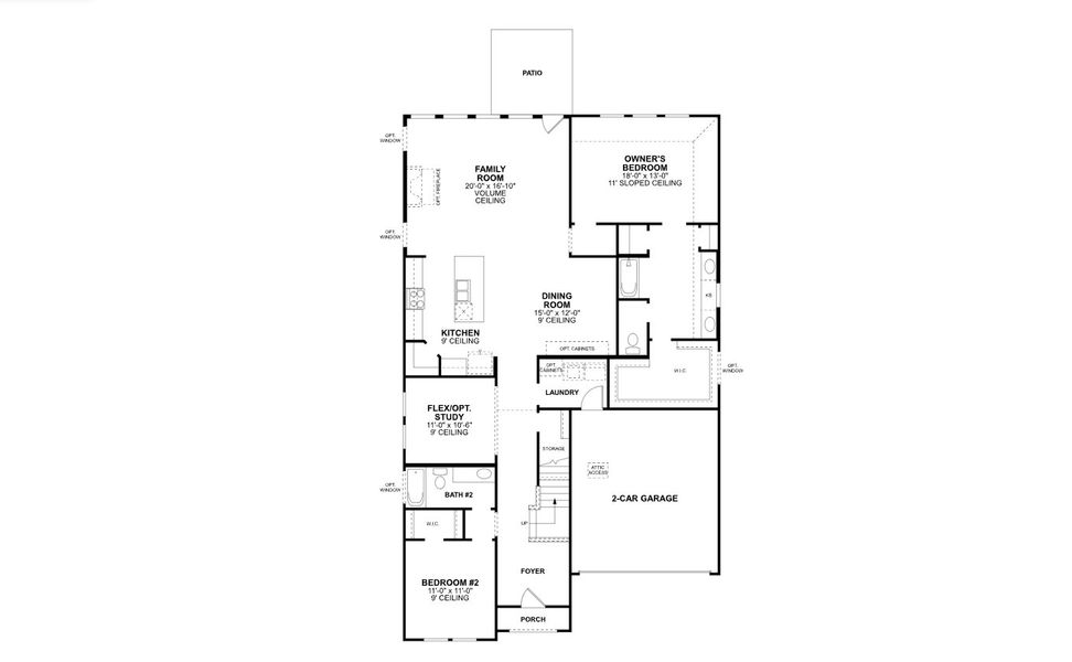 2D floor plan layout for the Presidio - Reserve Series by M/I Homes in LaPrelle, Haslet, TX (Image 3). 2D floor plan layout for the Presidio - Reserve Series by M/I Homes in LaPrelle, Haslet, TX (Image 3).