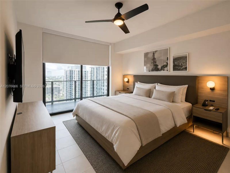 Furnished interior view inside a new home in , Miami (Image 6).