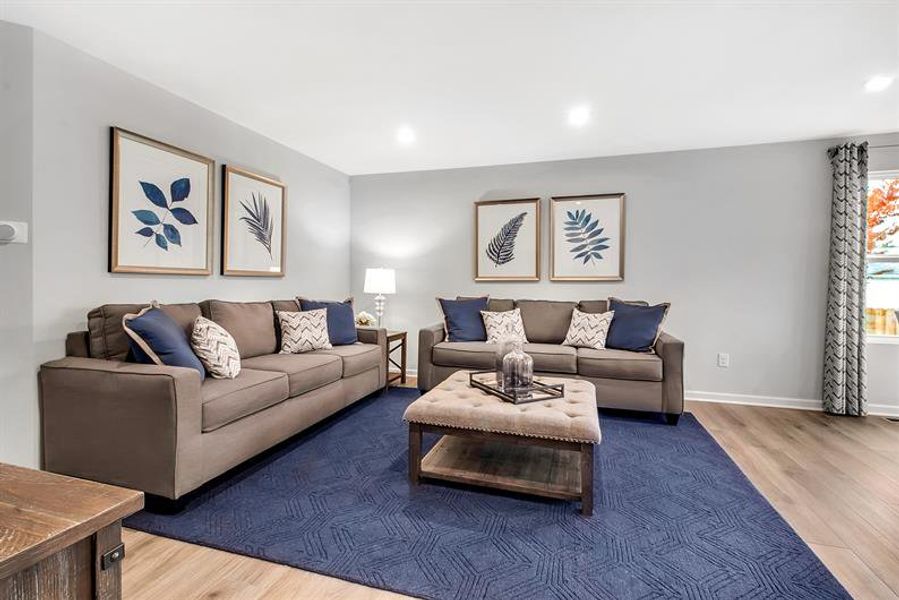 Representative furnished interior of a home built from the Pine by Ryan Homes in Cherry Grove Townhomes, Kannapolis (Image 15).