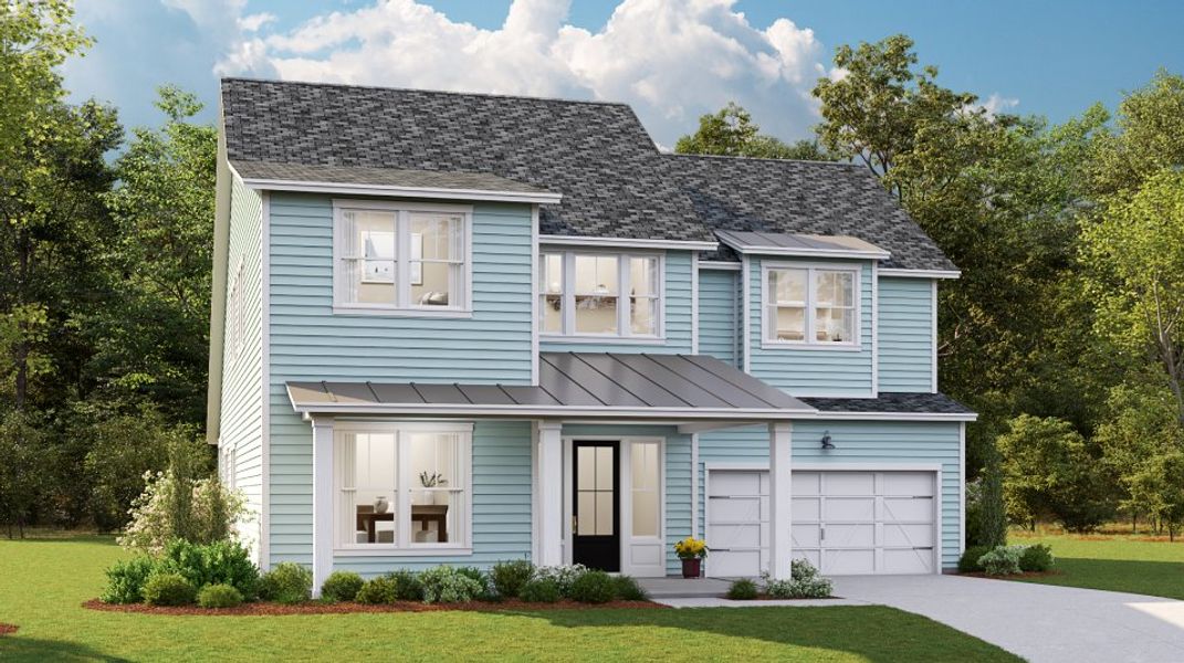 Representative exterior photo of a completed home built from the Winston by Lennar in Carnes Crossroads: Coastal Collection, Summerville, SC (Image 24).