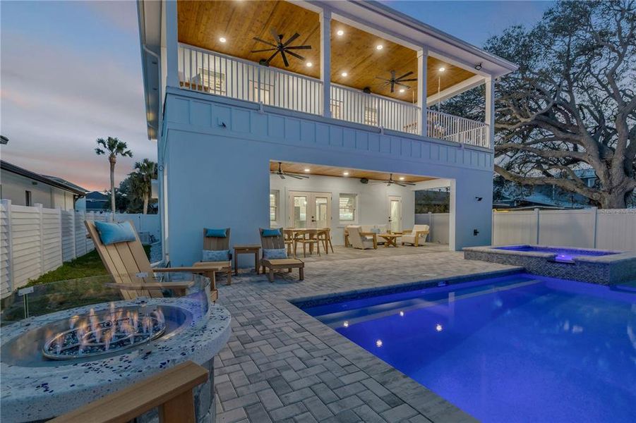 Exterior details and patio area of a home in , New Smyrna Beach (Image 41).