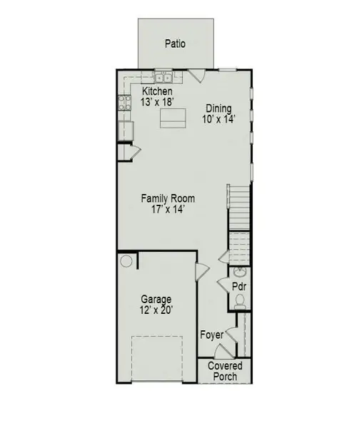 Open plan, kitchen featuring island, white cabinets with quartz countertops.  Additional windows on the side for extra light