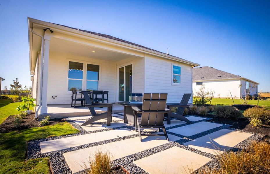 Representative exterior details of a home built from the Compass by Del Webb in Del Webb Austin at Lost Pines, Bastrop (Image 44).