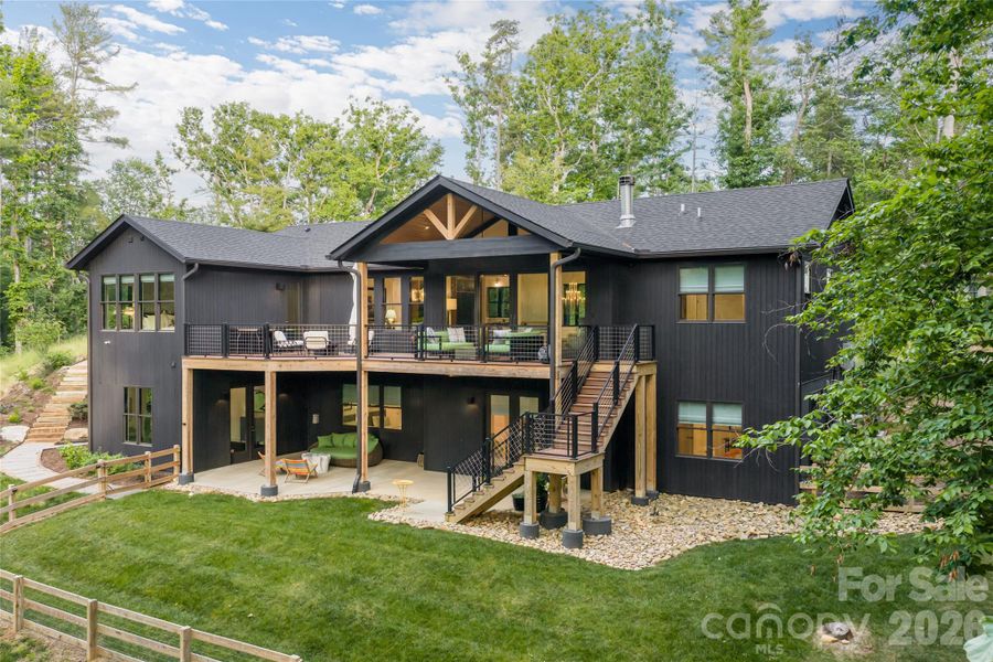 Exterior details and patio area of a home in , Weaverville (Image 24).