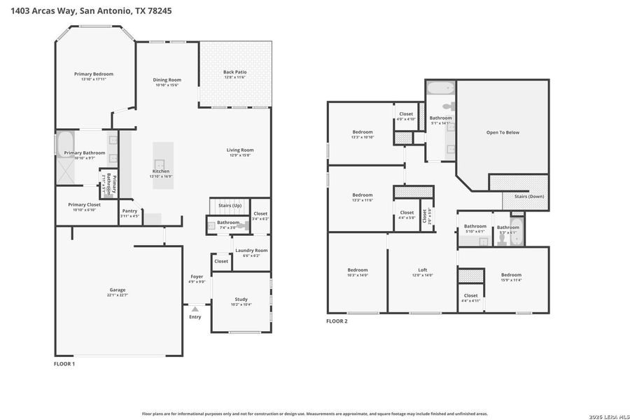 2D floor plan layout of this home in , San Antonio, TX (Image 5).
