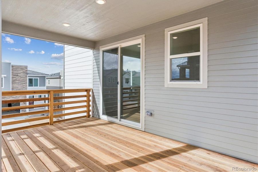 Exterior details and patio area of a home in The Summit at Meridian, Englewood (Image 20). Exterior details and patio area of a home in The Summit at Meridian, Englewood (Image 20).