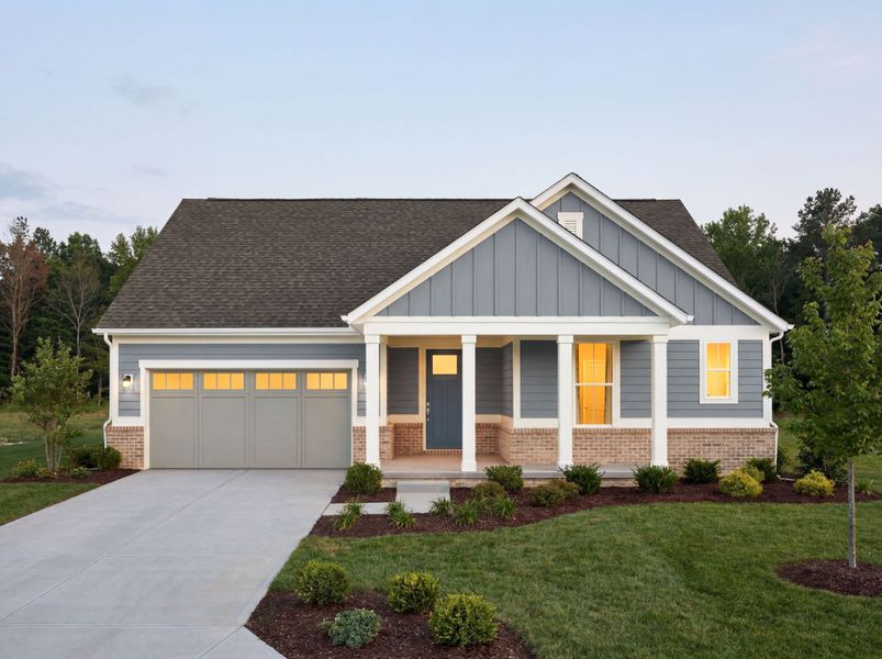 Representative exterior photo of a completed home built from the Coopsworth by Pulte Homes in Fishers Wood, Columbia, SC (Image 7). Representative exterior photo of a completed home built from the Coopsworth by Pulte Homes in Fishers Wood, Columbia, SC (Image 7).
