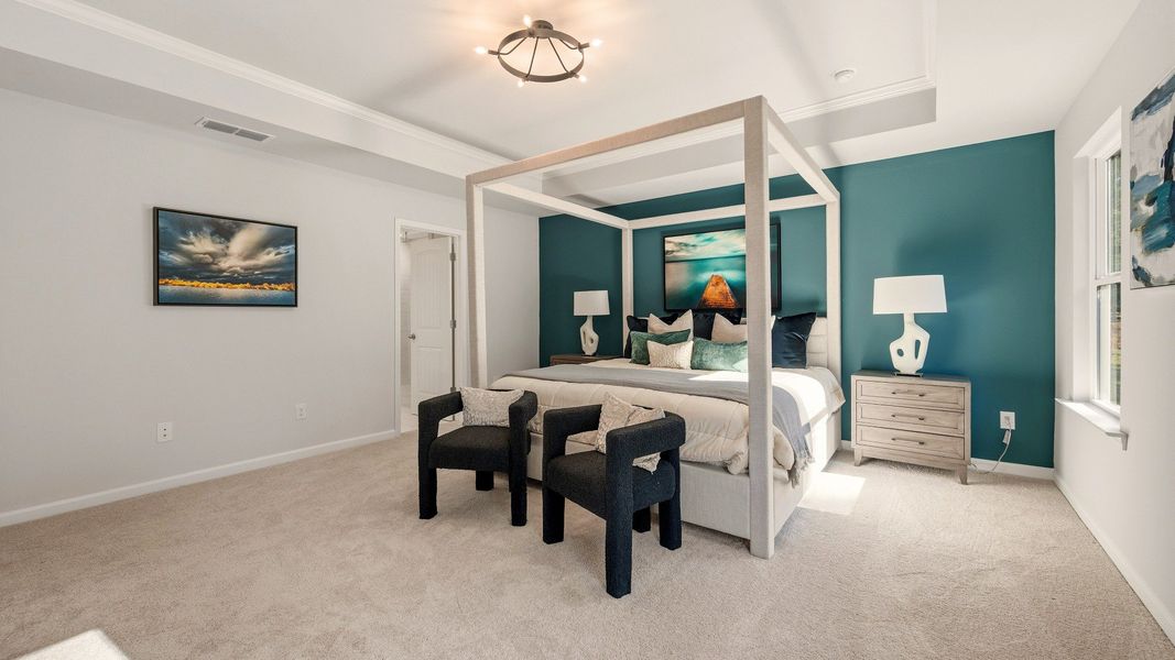 Representative furnished interior of a home built from the Brier Creek by DRB Homes in Everson Pointe, Snellville (Image 11).