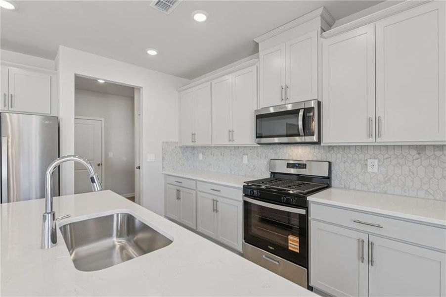 Furnished interior view inside a new home in Parkside at Grayson, Grayson (Image 9).
