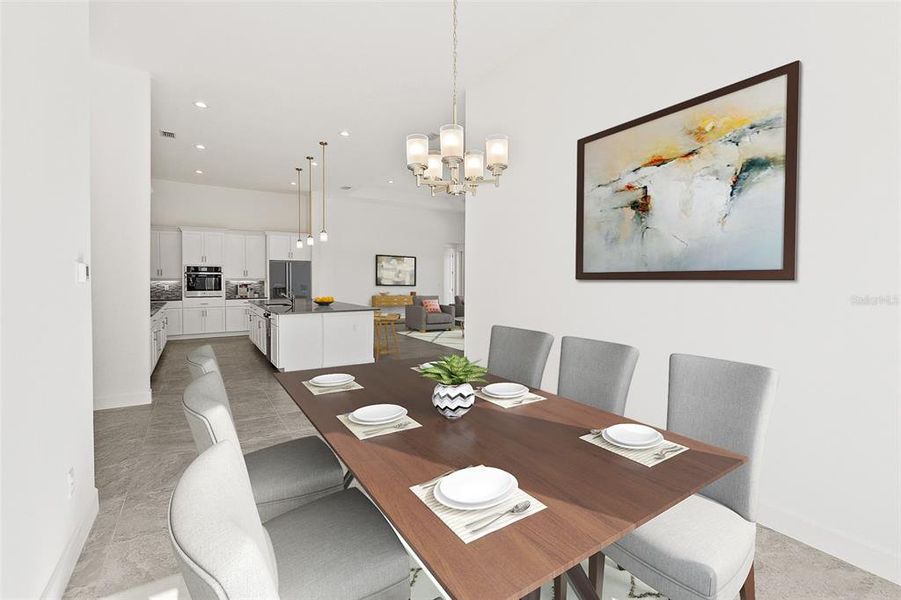 Dining Room w/Classic Furniture (Staged Photo)