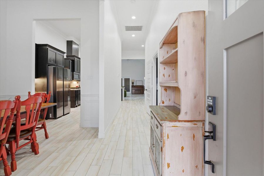 Entry into home with formal dining