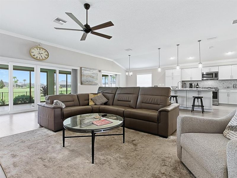 Furnished interior view inside a new home in , The Villages (Image 17). Furnished interior view inside a new home in , The Villages (Image 17).