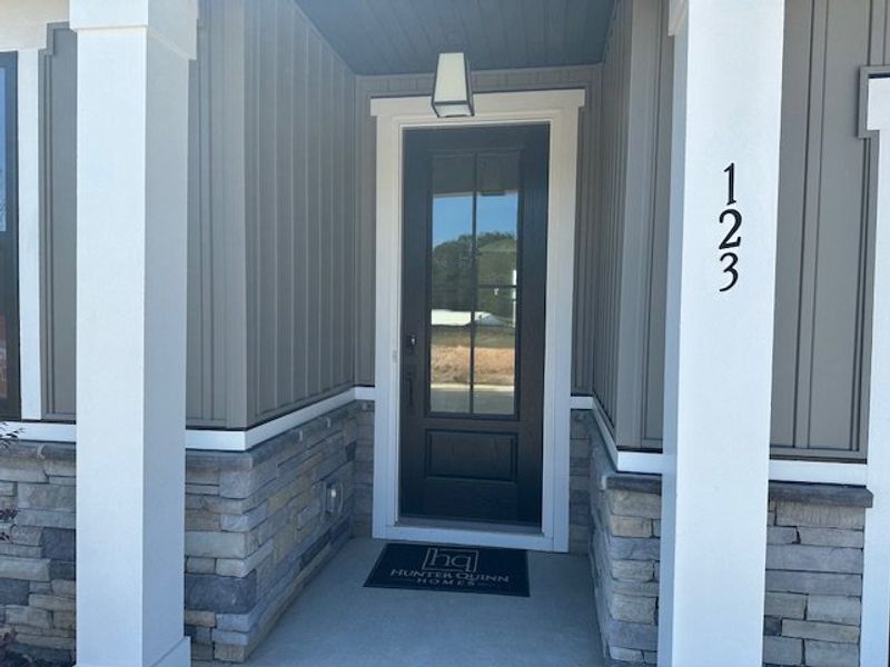 This charming entrance welcomes all with its invit
