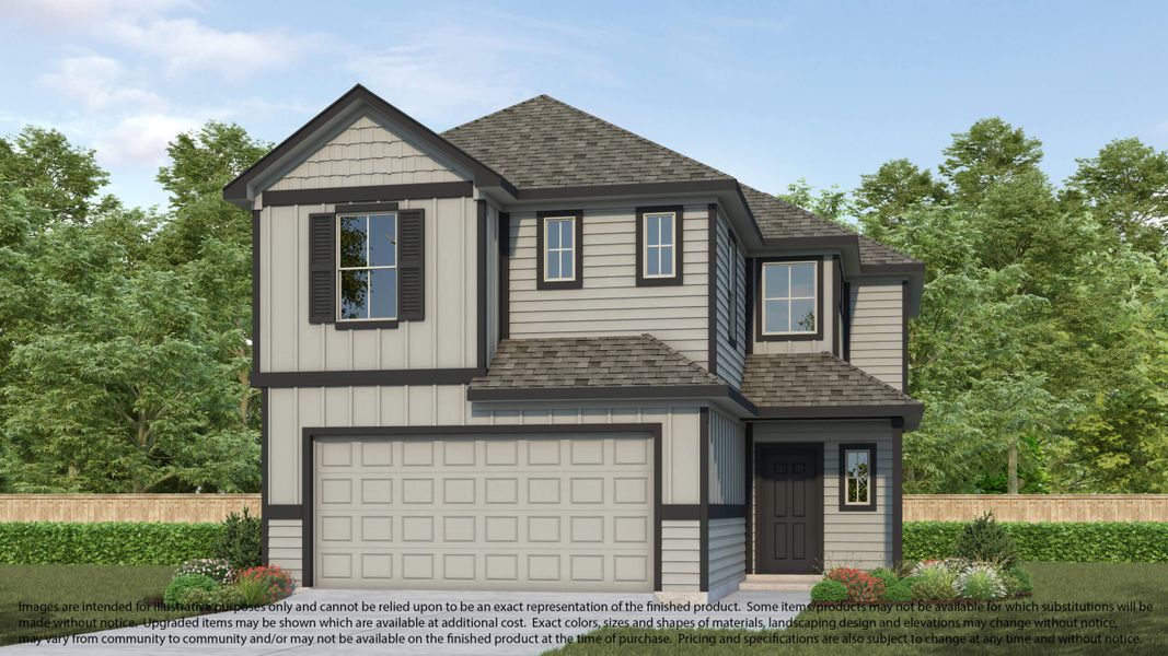 Representative exterior photo of a completed home built from the Plan 141 by Long Lake Ltd. in Breckenridge Park, Spring, TX (Image 8).