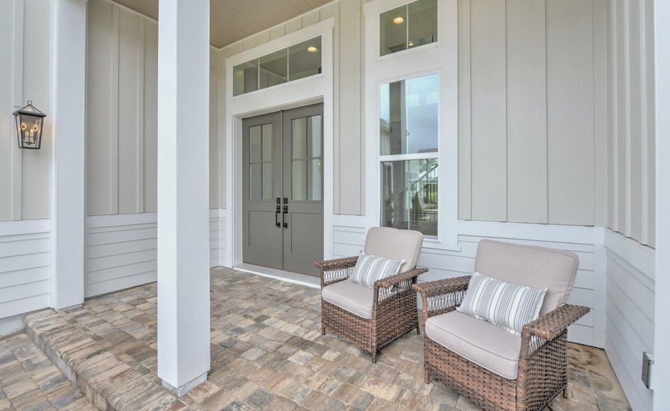 Exterior details and patio area of a home in EverRange, Jacksonville (Image 26).