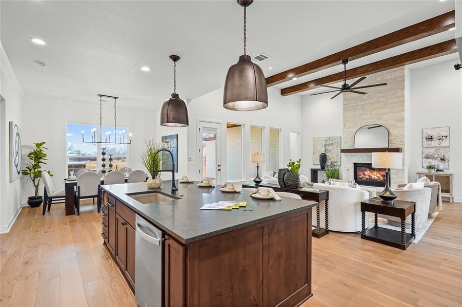 Furnished interior view inside a new home in SouthBend Estates, Granbury (Image 18).