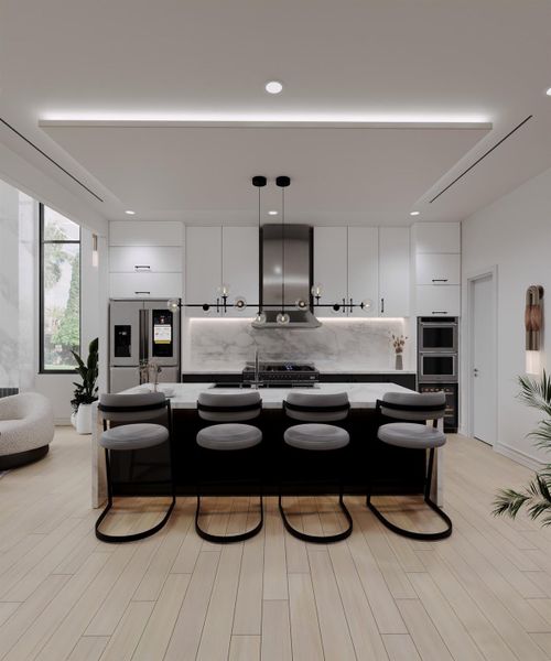 Furnished interior view inside a new home in , Houston (Image 8).