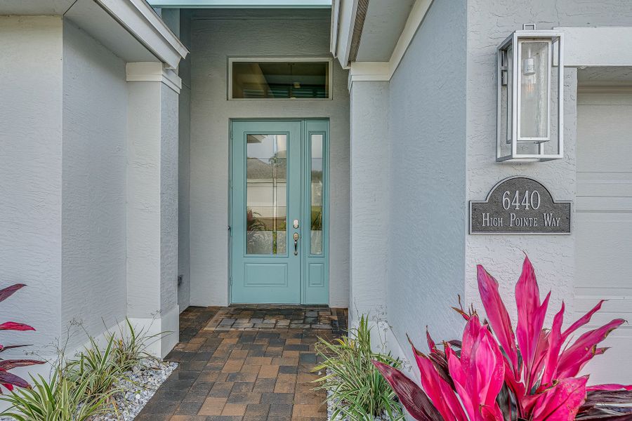 Representative exterior details of a home built from the Capistrano Grande by GHO Homes in High Pointe, Vero Beach (Image 26).