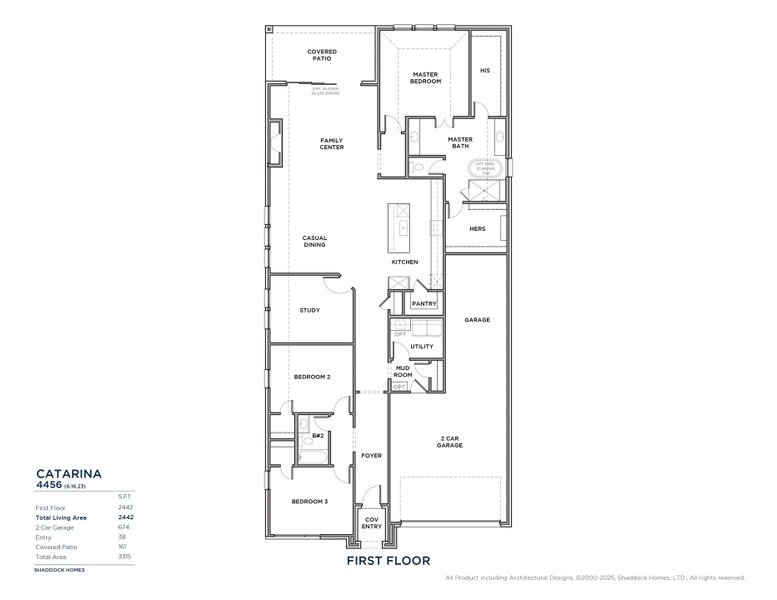 2D floor plan layout for the Catarina - 4456F by Shaddock Homes in Fields - 50' Lots, Frisco, TX (Image 3). 2D floor plan layout for the Catarina - 4456F by Shaddock Homes in Fields - 50' Lots, Frisco, TX (Image 3).
