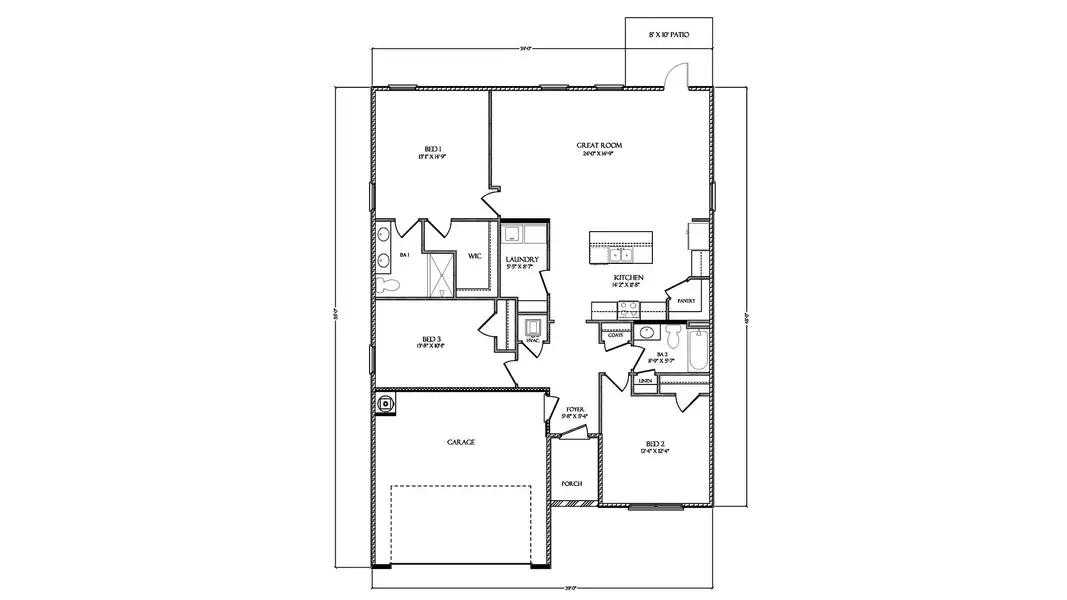 2D floor plan layout of this home in Magnolia at the Bluffs Phase 3, Freeport, FL (Image 2). 2D floor plan layout of this home in Magnolia at the Bluffs Phase 3, Freeport, FL (Image 2).