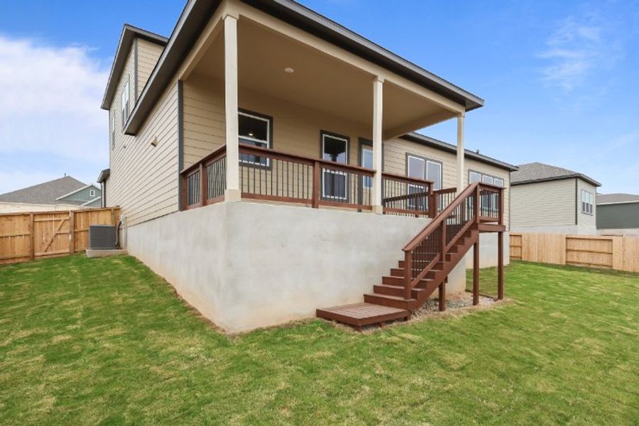A house with a deck. A house with a deck.