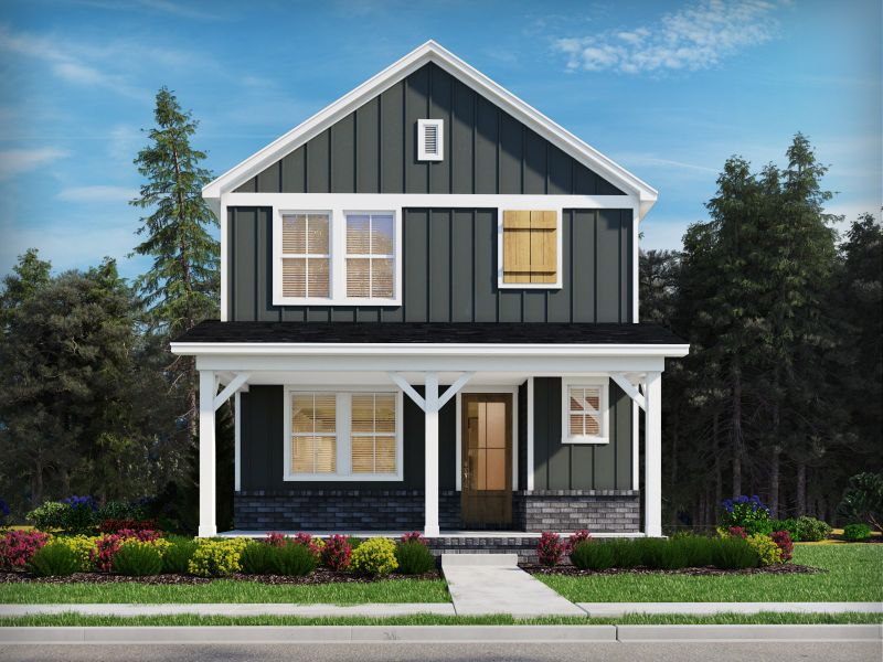 Representative exterior photo of a completed home built from the Keaton - Bonus by Meritage Homes in Poplar Farms, Franklin, TN (Image 12). Representative exterior photo of a completed home built from the Keaton - Bonus by Meritage Homes in Poplar Farms, Franklin, TN (Image 12).