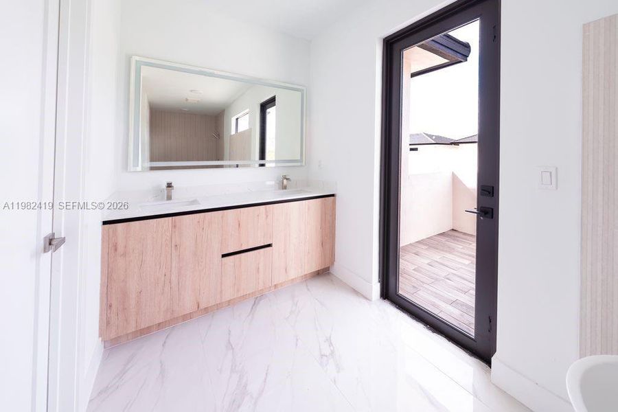 Furnished interior view inside a new home in , Miami (Image 12).