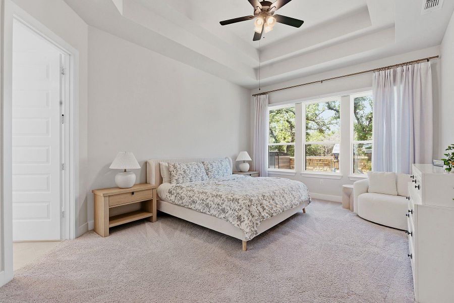 Furnished interior view inside a new home in Parmer Ranch, Georgetown (Image 31). Furnished interior view inside a new home in Parmer Ranch, Georgetown (Image 31).