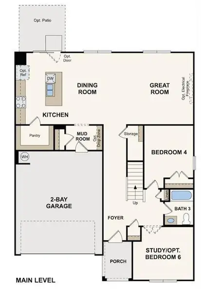 2D floor plan layout of this home in Walker Grove, McDonough, GA (Image 3). 2D floor plan layout of this home in Walker Grove, McDonough, GA (Image 3).