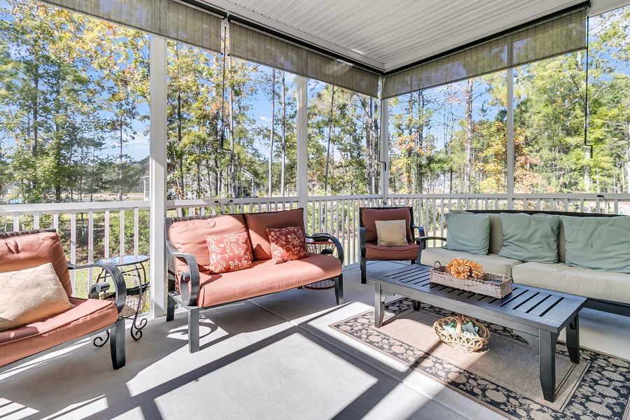 Exterior details and patio area of a home in , Huger (Image 24).