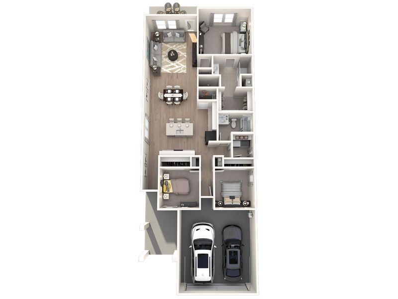 2D floor plan layout for the The Congaree by Meritage Homes in Southridge - Spring Series, McKinney, TX (Image 4).