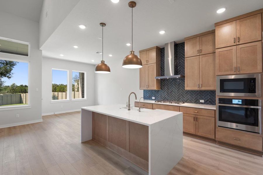 Furnished interior view inside a new home in Park Collection At Wolf Ranch, Georgetown (Image 4).