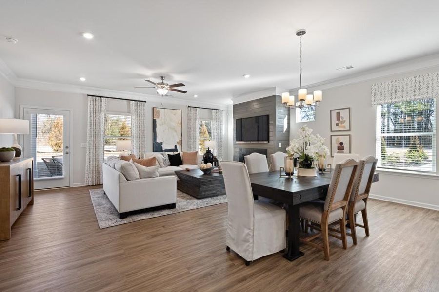 Furnished interior view inside a new home in Allen Manor, Hoschton (Image 3).