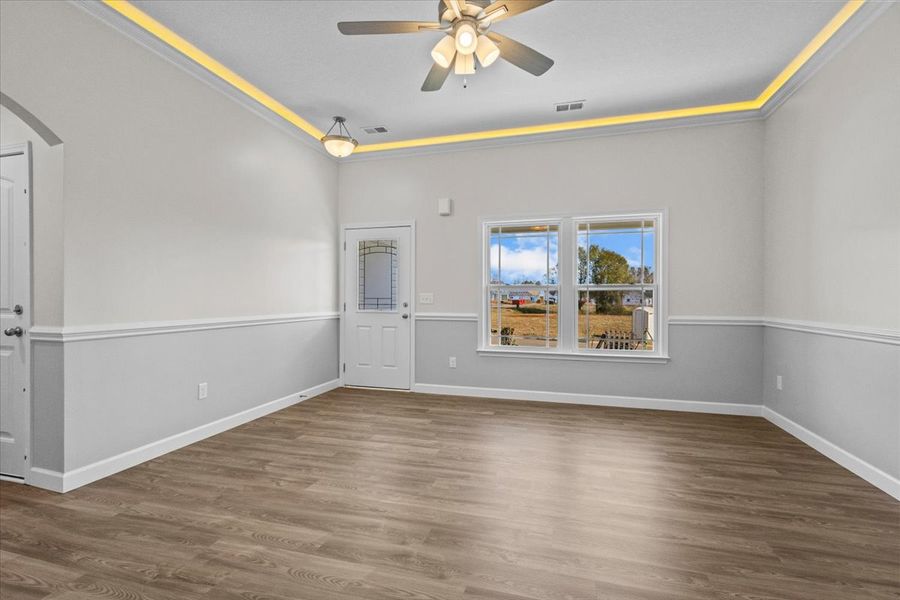Representative unfurnished interior of a home built from the Morgan by Enchanted Homes in Lonesome Dove, San Antonio (Image 31).
