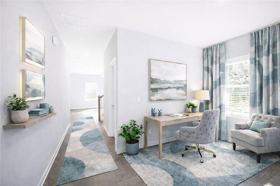 Furnished interior view inside a new home in The Hills at Cedar Creek, Winder (Image 12).