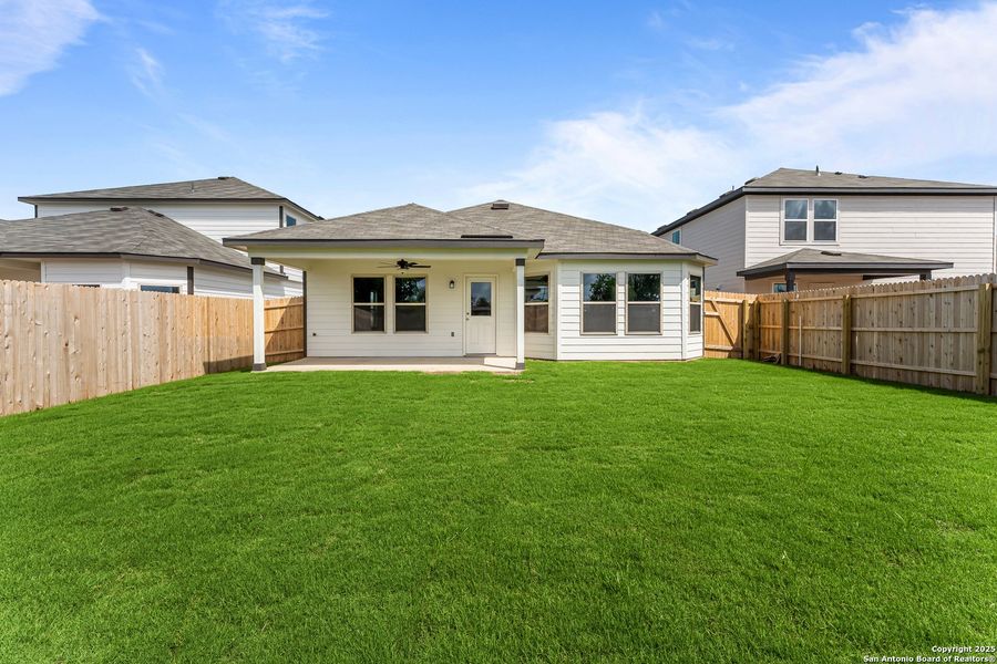 Front exterior of a new home in Meadows at Clear Springs, New Braunfels, TX, highlighting curb appeal (Image 17). Front exterior of a new home in Meadows at Clear Springs, New Braunfels, TX, highlighting curb appeal (Image 17).