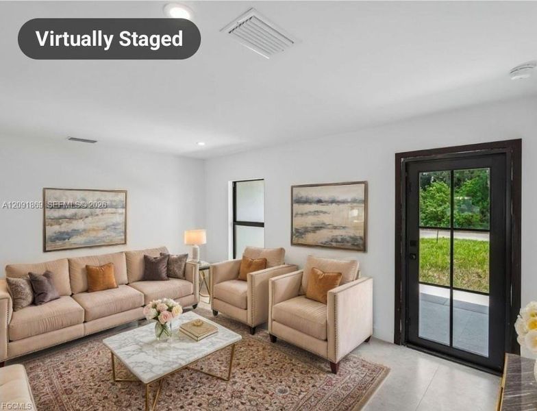 Furnished interior view inside a new home in , Cape Coral (Image 19). Furnished interior view inside a new home in , Cape Coral (Image 19).