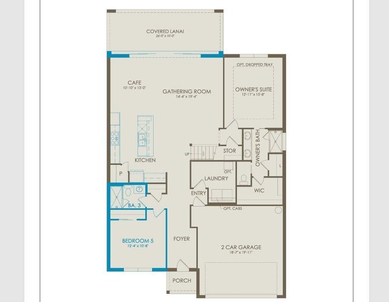 2D floor plan layout of this home in Highpointe, Stuart, FL (Image 4).