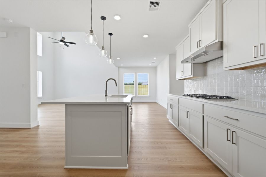 Furnished interior view inside a new home in Santa Rita Ranch, Liberty Hill (Image 13). Furnished interior view inside a new home in Santa Rita Ranch, Liberty Hill (Image 13).