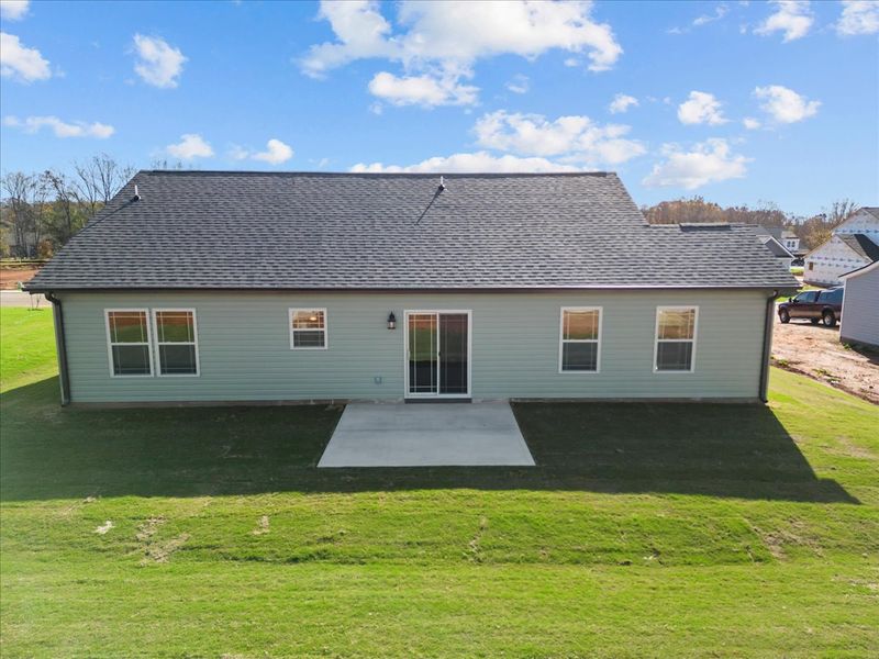 Representative exterior details of a home built from the Rozlynn by Enchanted Homes in New Prospect Haven, Inman (Image 22).