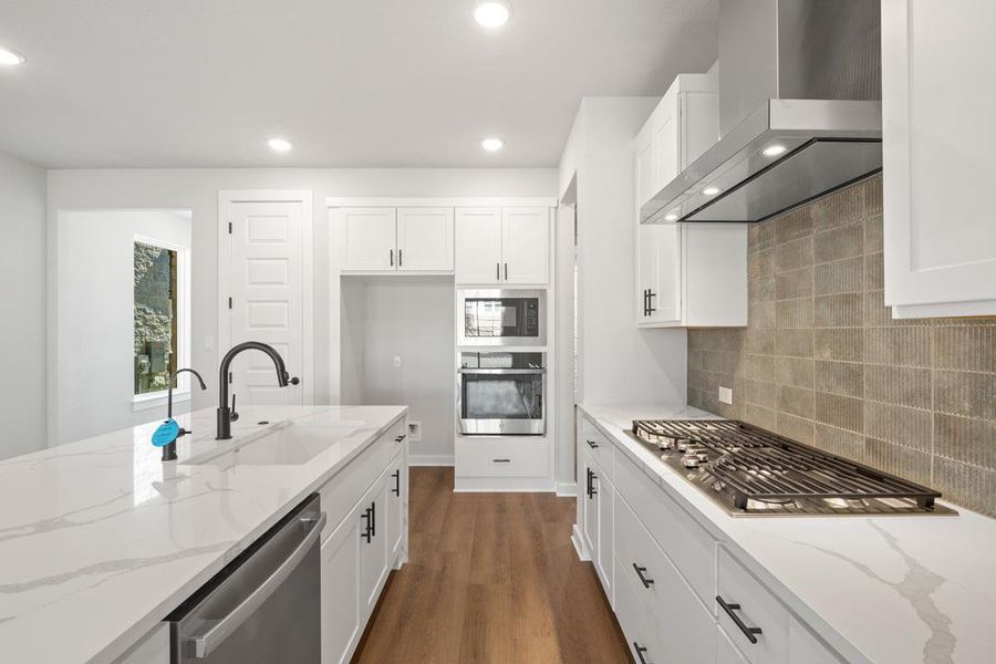 Furnished interior view inside a new home in Terrace Collection at Heritage, Dripping Springs (Image 6). Furnished interior view inside a new home in Terrace Collection at Heritage, Dripping Springs (Image 6).